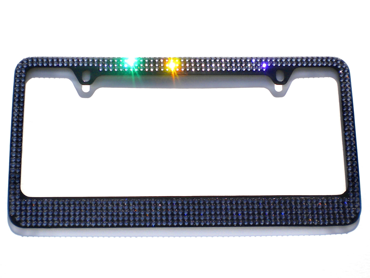 Luxury Bling License Plate Frame - 5 Row Premium Austrian Crystal Sparkly Car Plate Cover