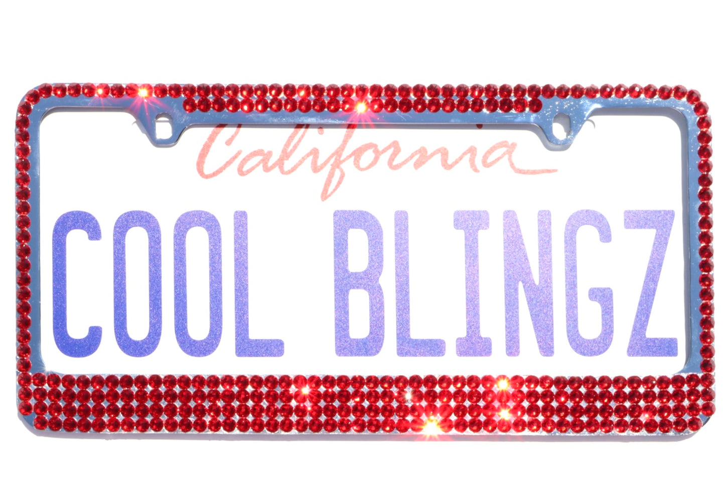Premium Mega Bling License Plate Frame – Luxury Austrian Crystal Sparkly Car Tag Cover
