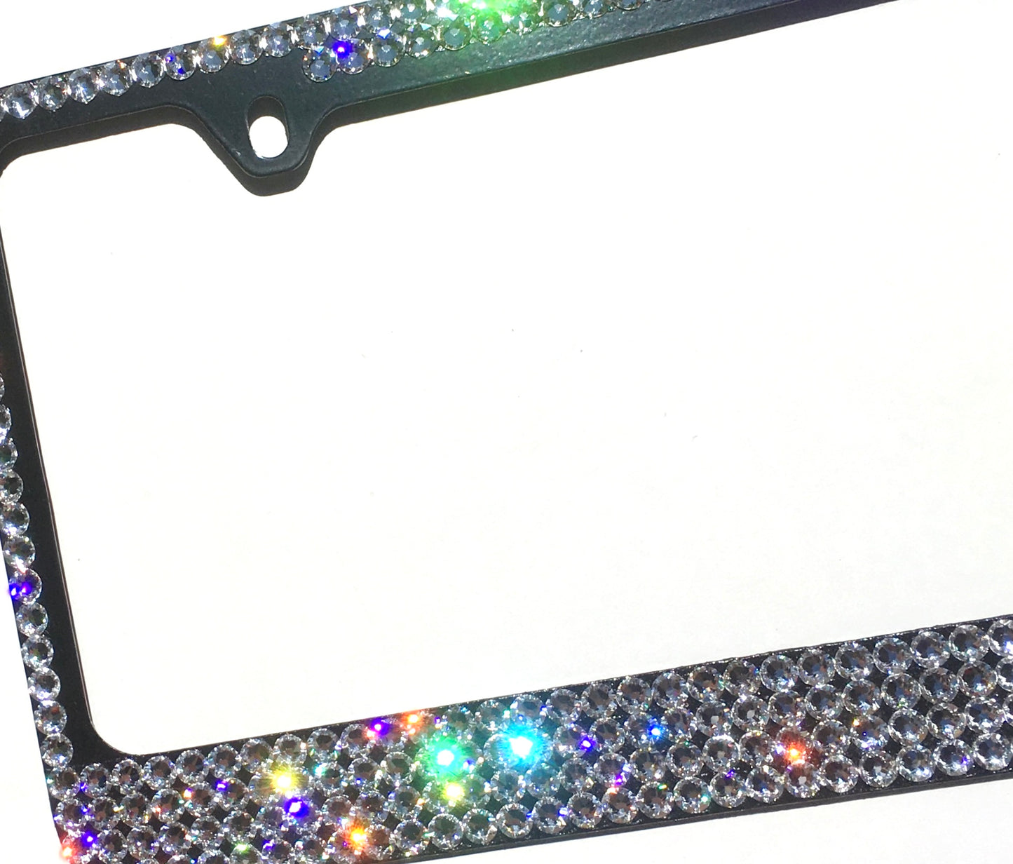 Premium Mega Bling License Plate Frame – Luxury Austrian Crystal Sparkly Car Tag Cover