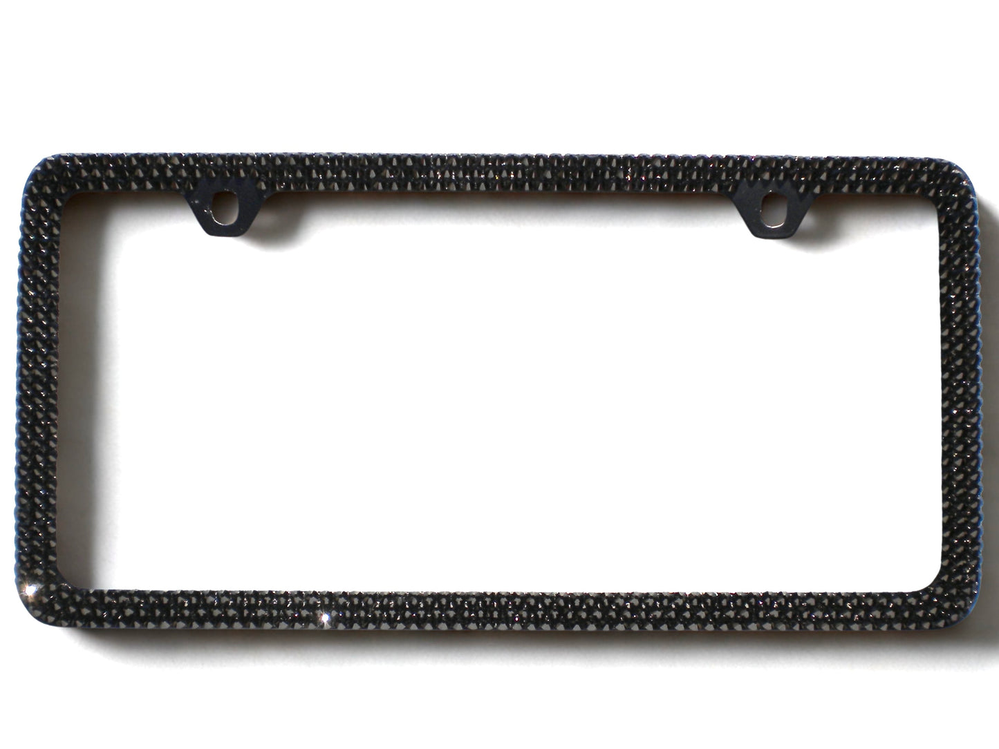 Midnight Luxe Bling License Plate Frame – Premium Austrian Crystal Sparkly Car Plate Cover