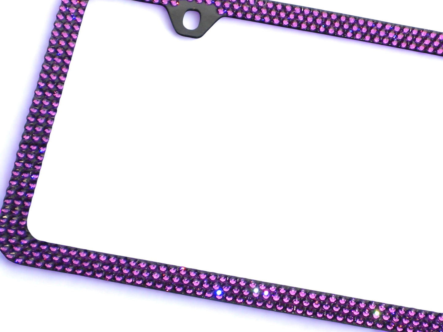 Midnight Luxe Bling License Plate Frame – Premium Austrian Crystal Sparkly Car Plate Cover