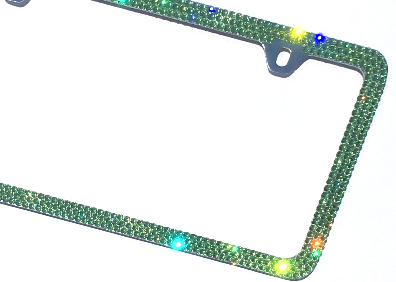 Midnight Luxe Bling License Plate Frame – Premium Austrian Crystal Sparkly Car Plate Cover