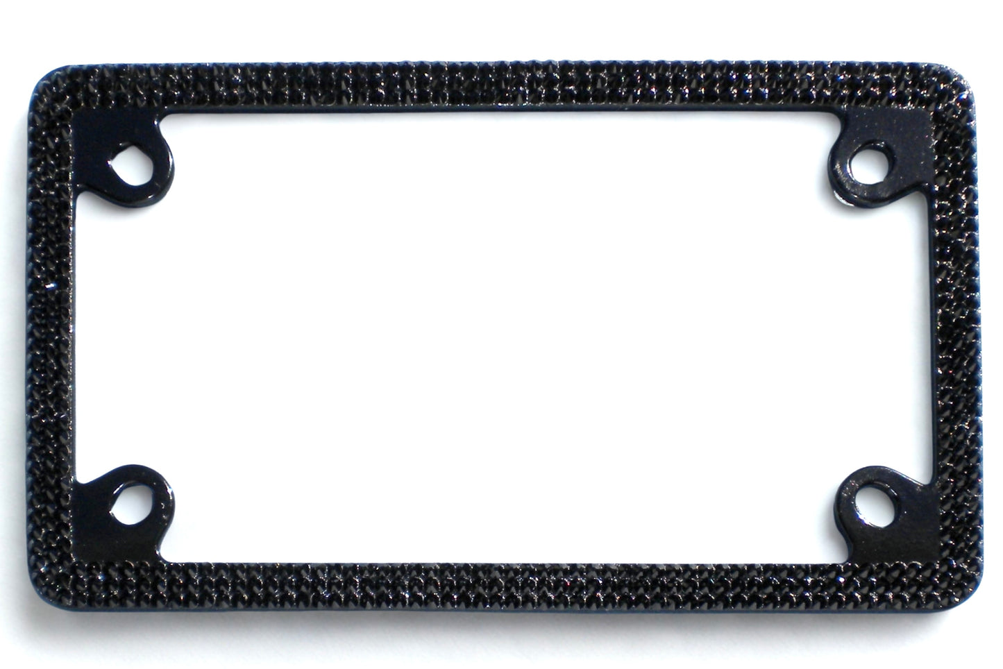 Premium Bling Motorcyle License Plate Frame - 3 Row Luxury Austrian Crystal Plate Cover