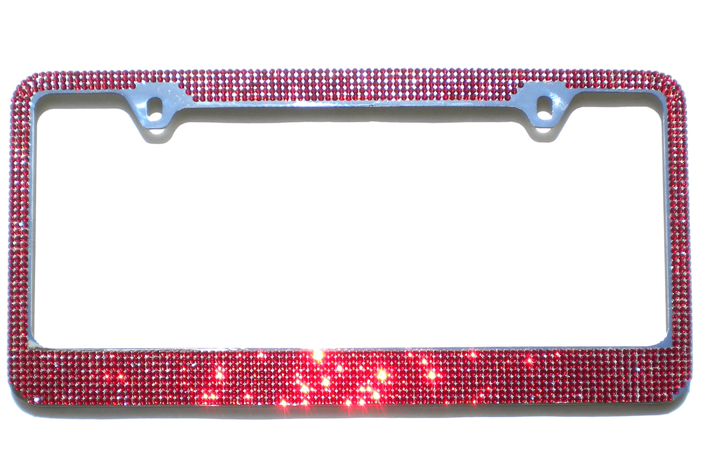 Luxury Bling License Plate Frame - 8 Row Premium Austrian Crystal Sparkly Car Plate Cover