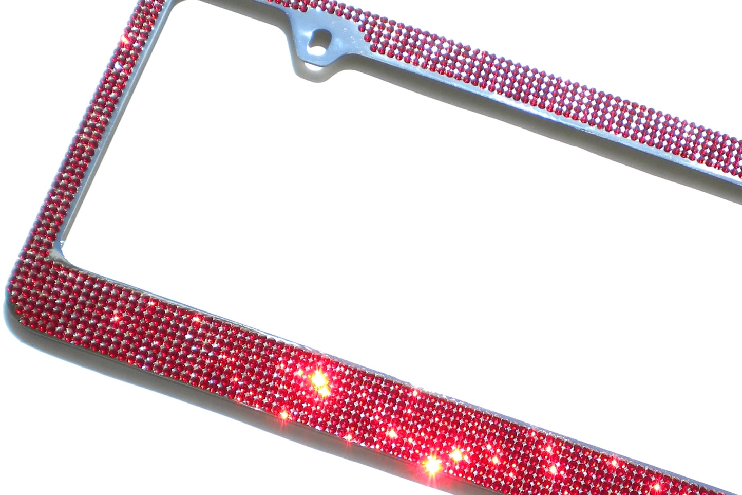 Luxury Bling License Plate Frame - 8 Row Premium Austrian Crystal Sparkly Car Plate Cover
