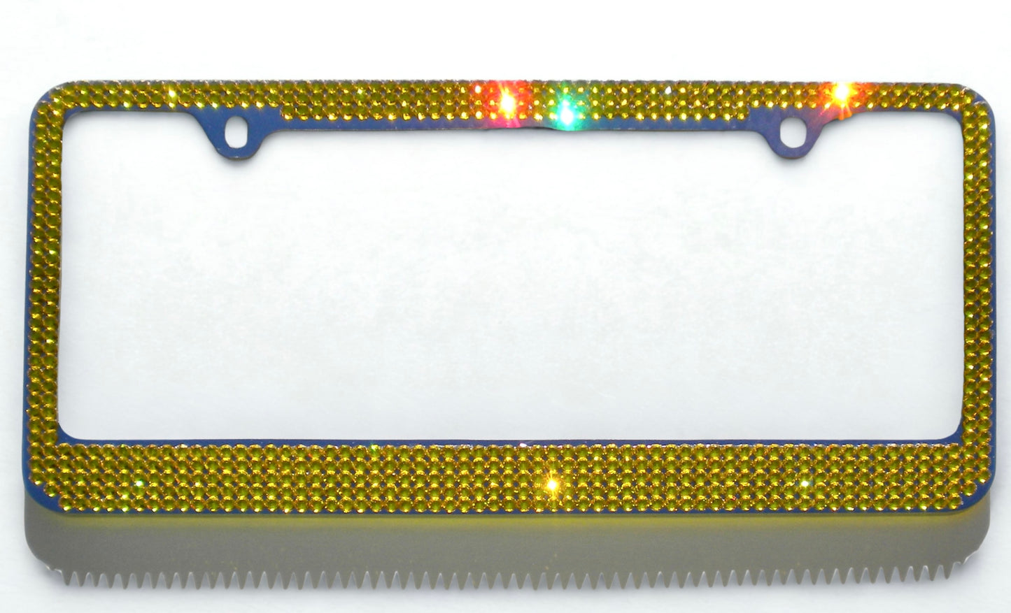 Luxury Bling License Plate Frame - 5 Row Premium Austrian Crystal Sparkly Car Plate Cover