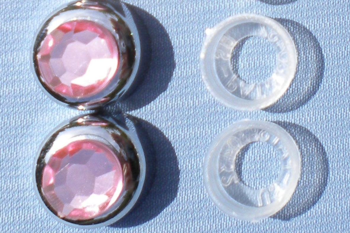 2-Pack Big Rhinestone Bling Screw Caps for Crystal License Plate Frames