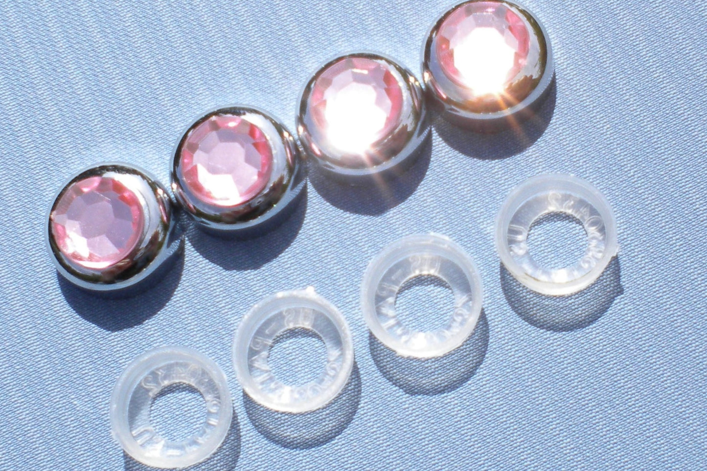 4-Pack Big Rhinestone Bling Screw Caps for Crystal License Plate Frames
