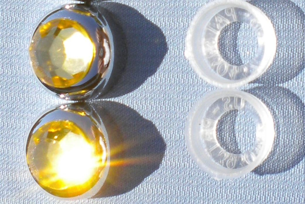 2-Pack Big Rhinestone Bling Screw Caps for Crystal License Plate Frames
