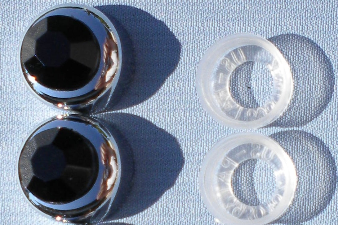2-Pack Big Rhinestone Bling Screw Caps for Crystal License Plate Frames