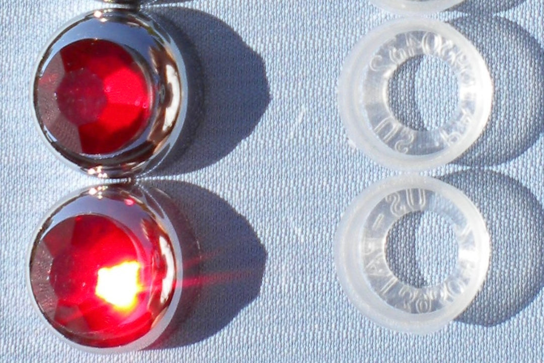2-Pack Big Rhinestone Bling Screw Caps for Crystal License Plate Frames