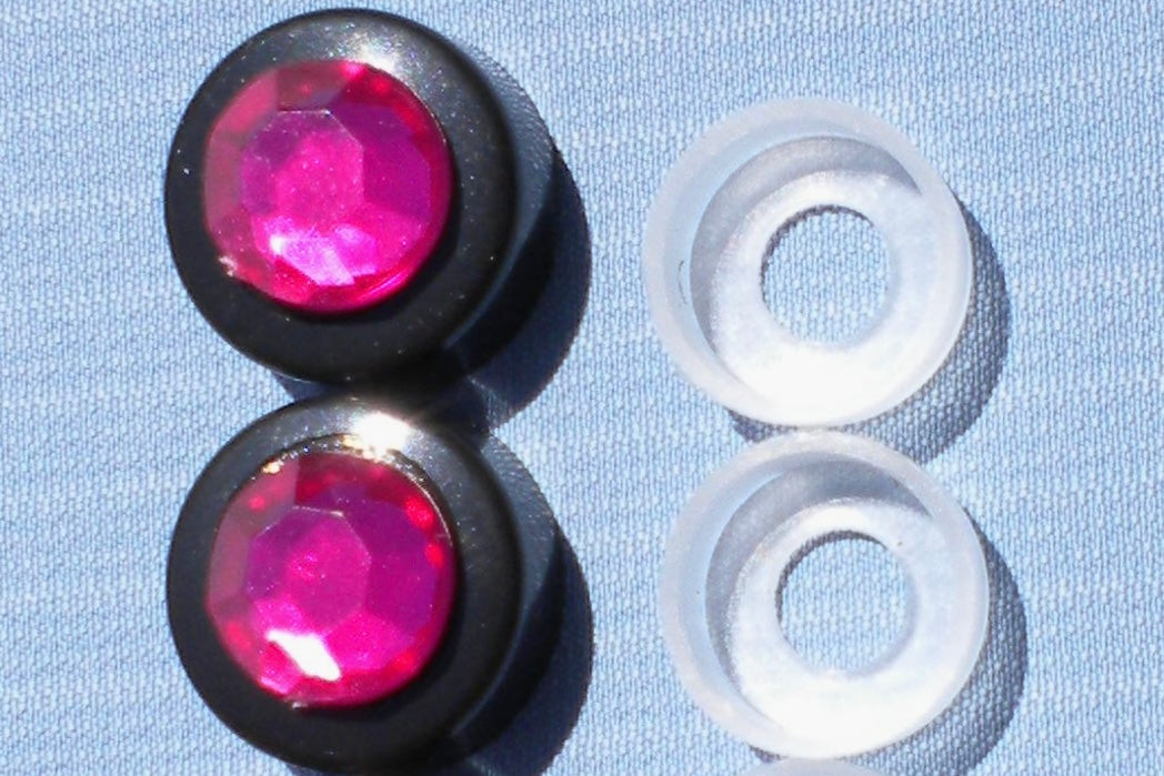 2-Pack Big Rhinestone Bling Screw Caps for Crystal License Plate Frames