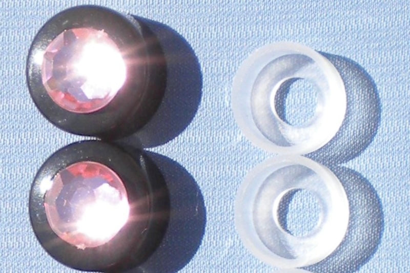 2-Pack Big Rhinestone Bling Screw Caps for Crystal License Plate Frames