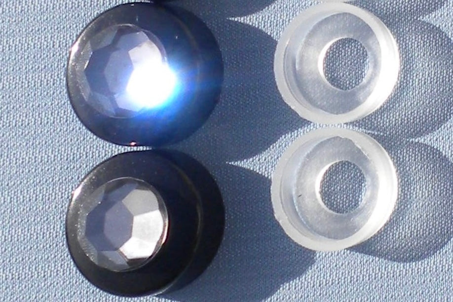 2-Pack Big Rhinestone Bling Screw Caps for Crystal License Plate Frames