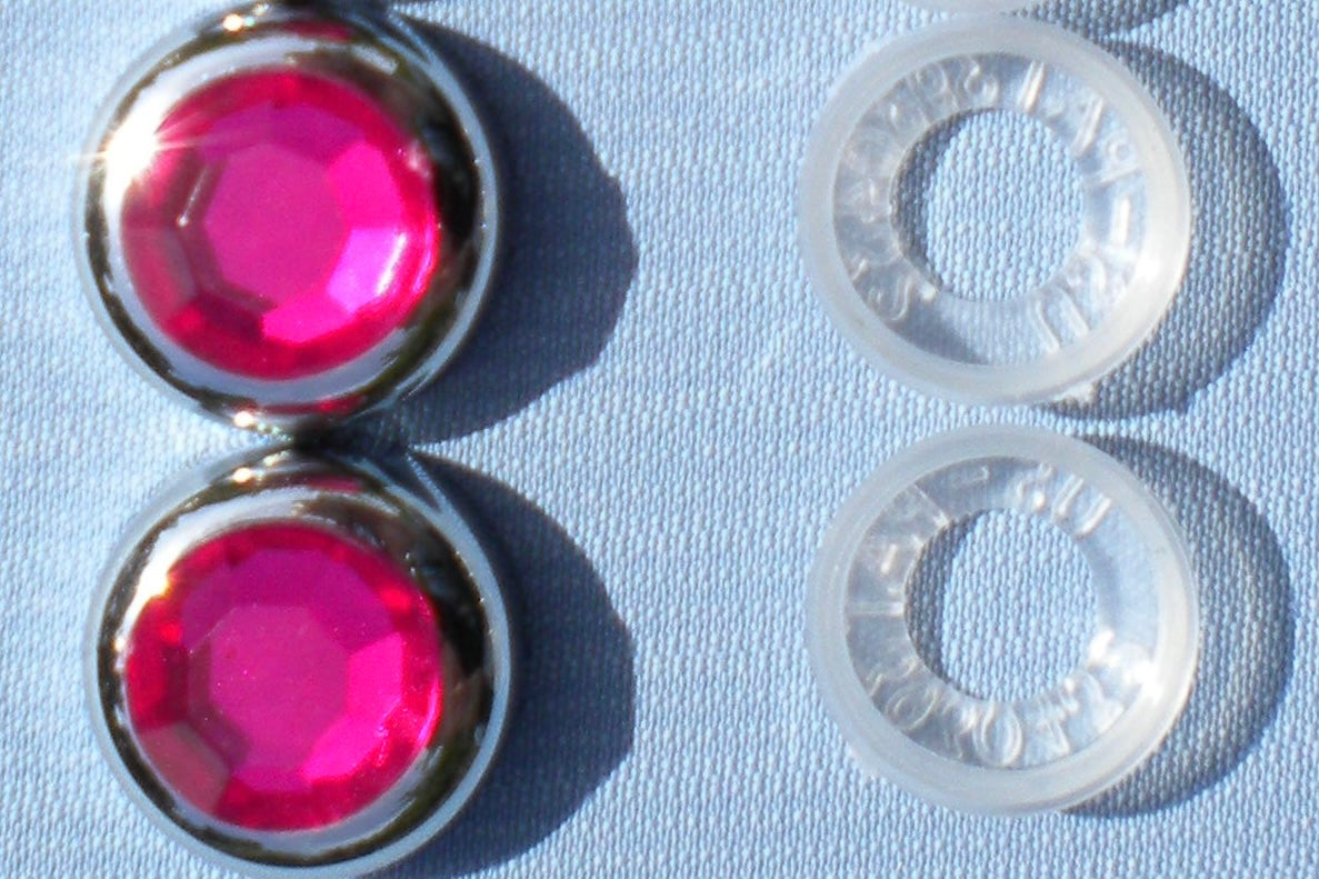 2-Pack Big Rhinestone Bling Screw Caps for Crystal License Plate Frames