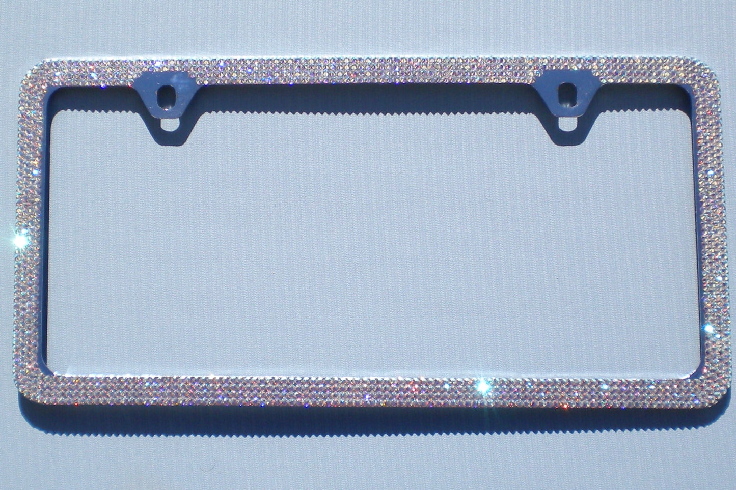 Luxury Bling License Plate Frame – 4 Row Premium Austrian Crystal Sparkly Car Plate Cover