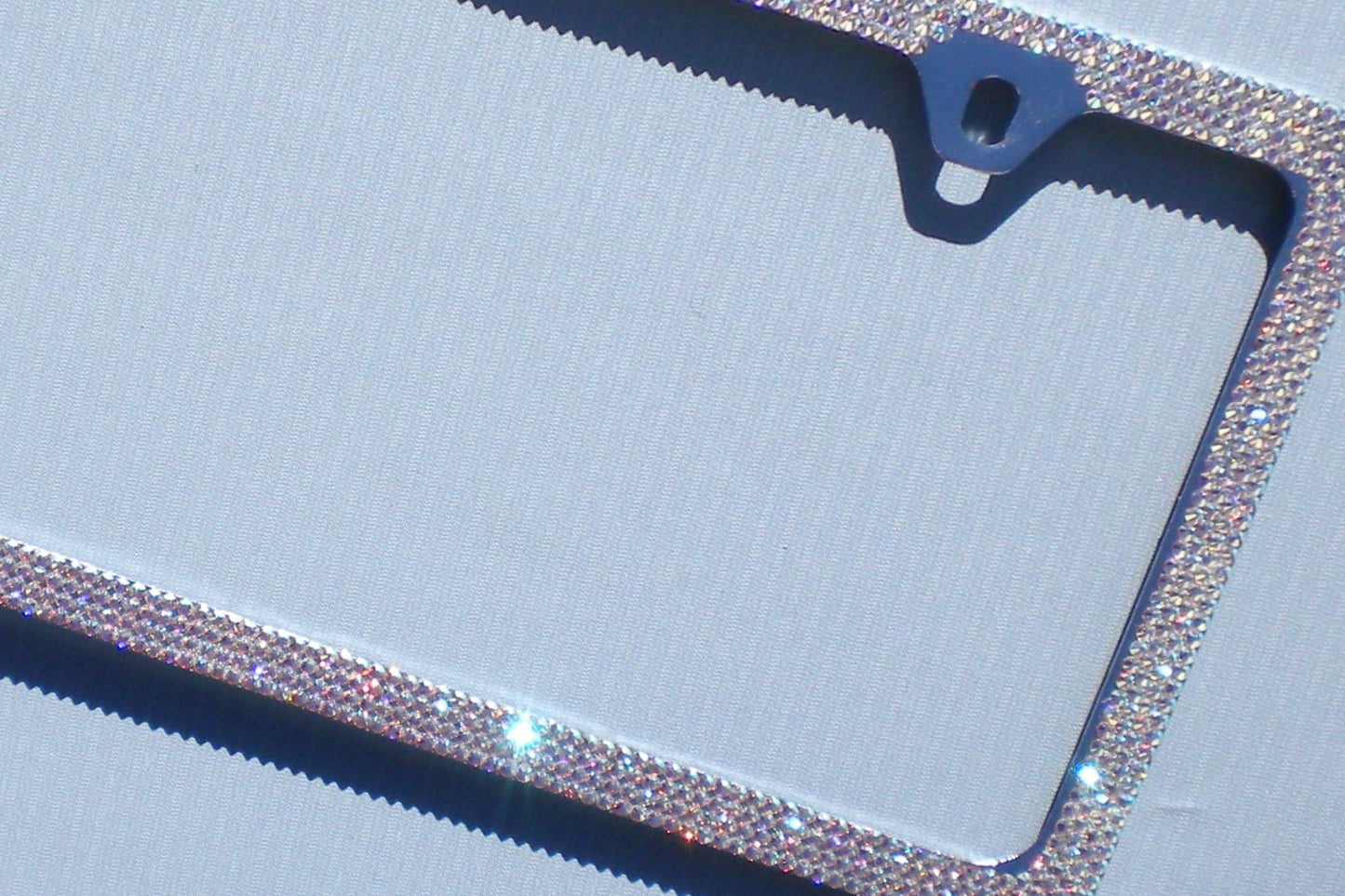 Luxury Bling License Plate Frame – 4 Row Premium Austrian Crystal Sparkly Car Plate Cover