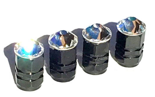 Austrian Crystal Bling Tire Valve Stem Caps for Cars, Motorcycles & Bicycles