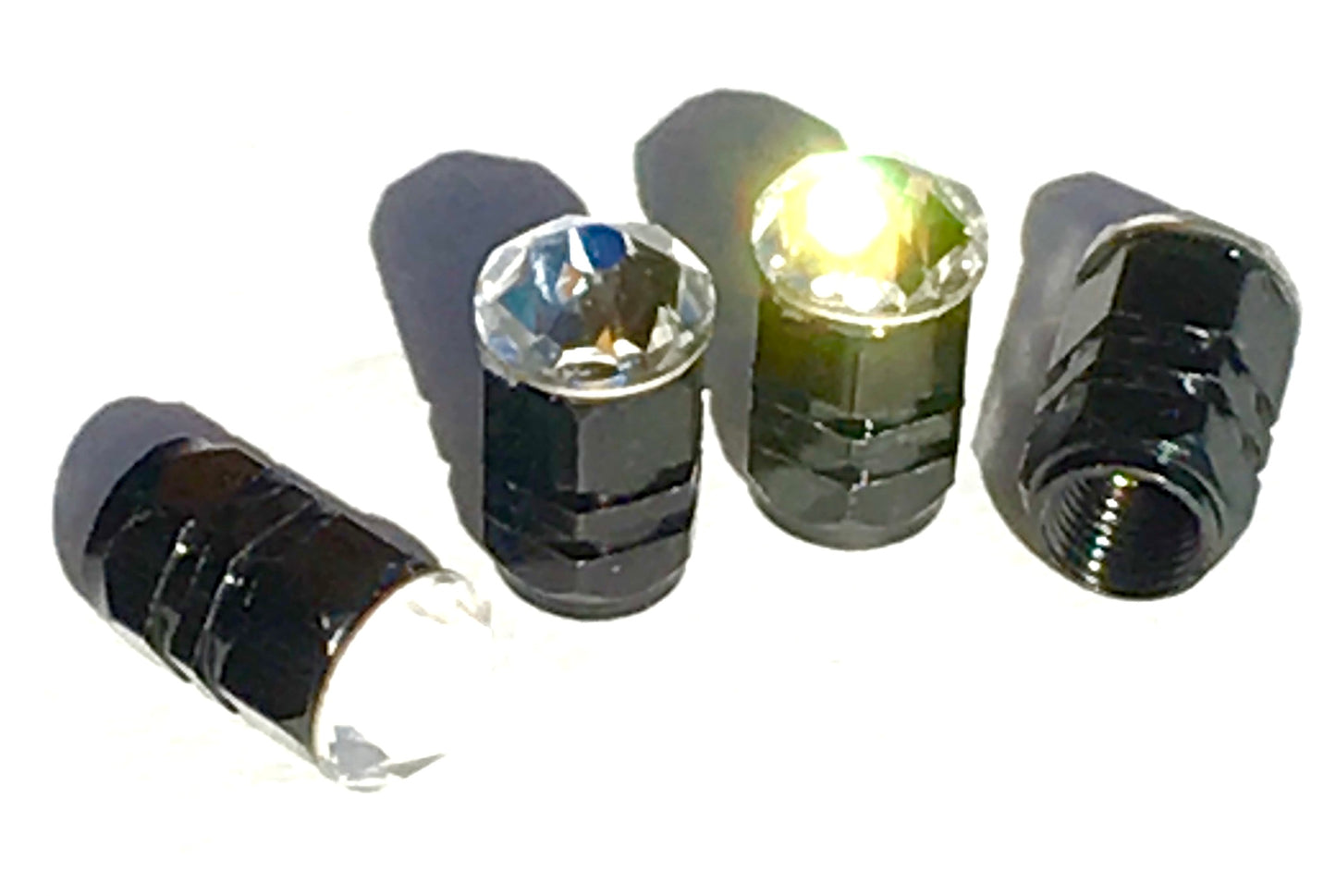 Austrian Crystal Bling Tire Valve Stem Caps for Cars, Motorcycles & Bicycles