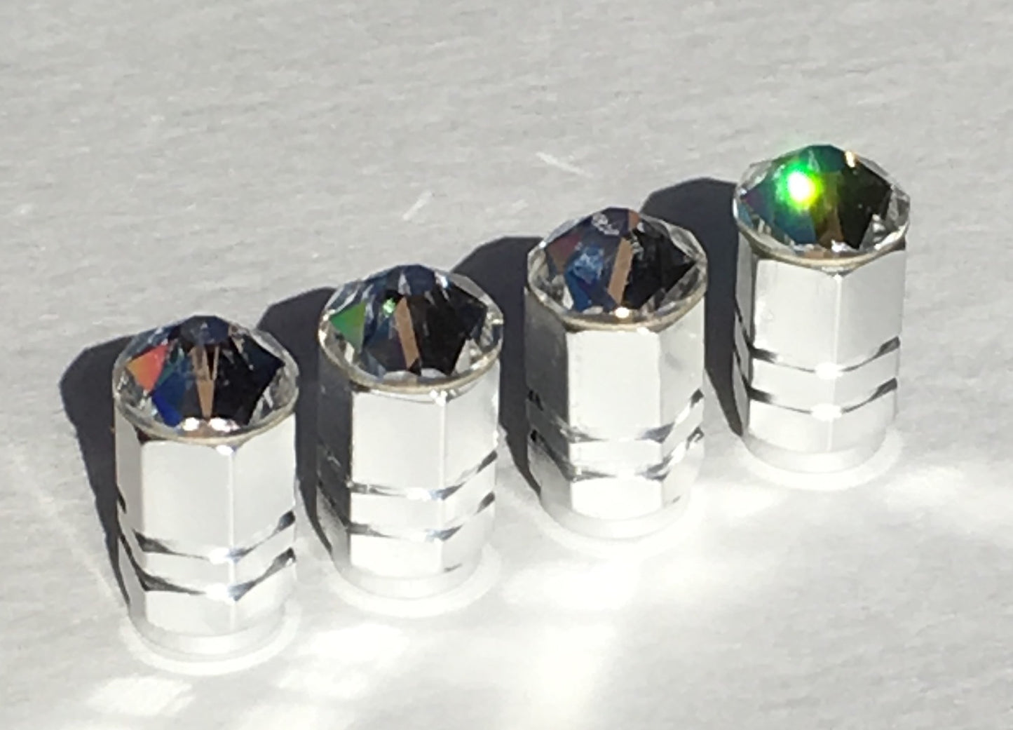 Austrian Crystal Bling Tire Valve Stem Caps for Cars, Motorcycles & Bicycles