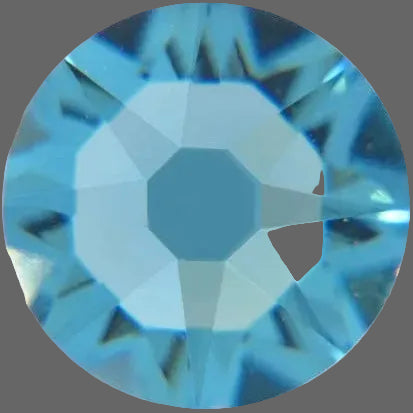 Aqua Blue Austrian Crystal color swatch for Cool Blingz luxury bling license plate frame