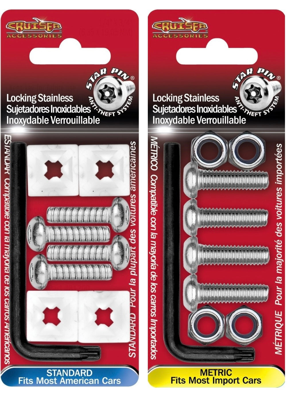 Locking License Plate Screws & Anti-Theft Fasteners for Cars, Trucks & SUVs