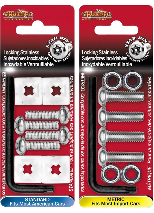 Locking License Plate Screws & Anti-Theft Fasteners for Cars, Trucks & SUVs